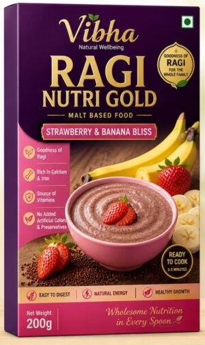 VIBHA RAGI NUTRI GOLD - STRAWBERRY & BANANA BLISS